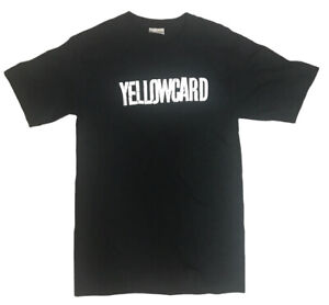 YELLOWCARD Flag Men’s Small T-shirt Rock Band Pop Punk Emo Music