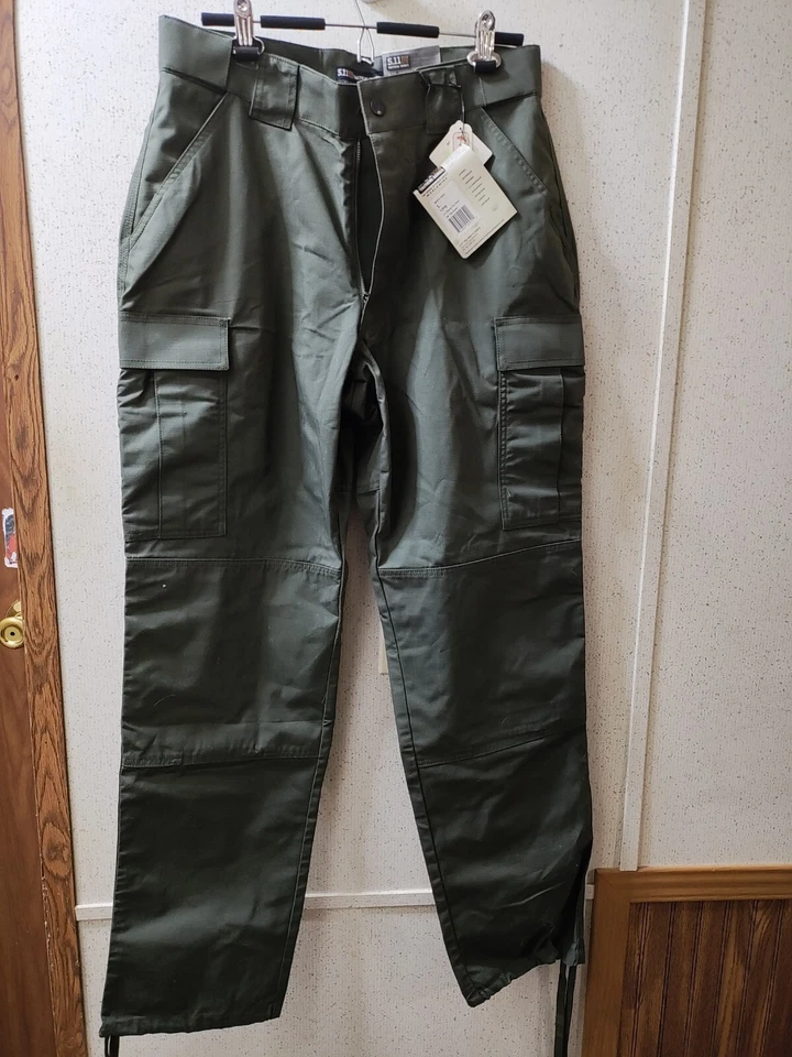 Pantalones tácticos 511 Ripstop verde carga pantalones de trabajo tela de teflón grandes 35,5-39  Foto 1 de 4