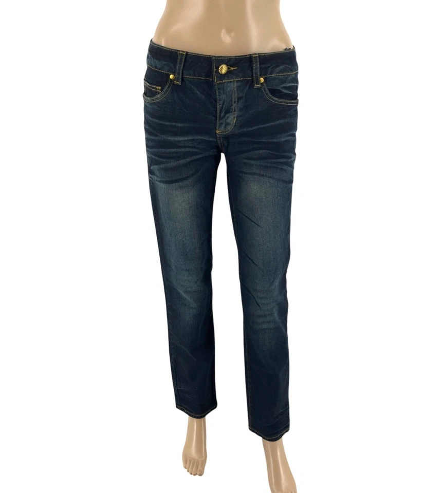 Baby Phat Mujer Azul Oscuro Jeans Ajustados Talla W30 L32 - Imagen 1 de 4