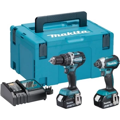 Makita DLX2180TJ 18v Brushless Twin Pack DHP484 and DTD153 2x 5.0Ah Batteries - Image 1 of 2