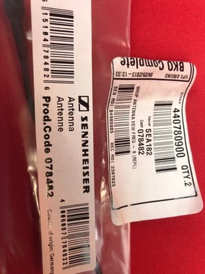 Sennheiser 078482 EW100 BodyPack Antenna- B-Band - Image 1 of 2
