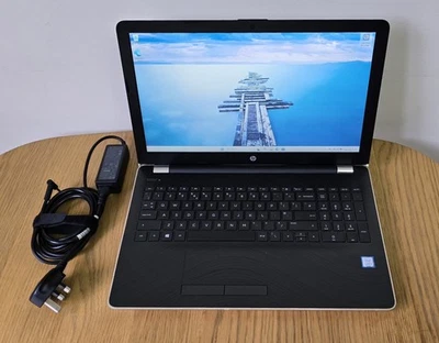 HP Notebook 15.6" Laptop 15-BS162SA Windows 11 12gb DDDR4 i5-8250U SSD Silk Gold - Image 1 of 4