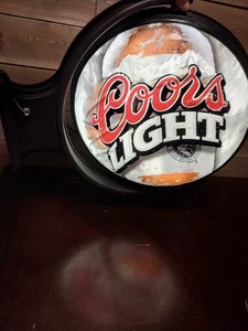 Vintage drehbares beleuchtetes Coors Licht Bier Schild - Bild 1 von 3