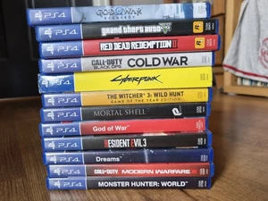 PS4 Games Bundle - 12 Games- Incl. GTA V, Red Dead Rememption 2, God Of War: Rag - Picture 1 of 7