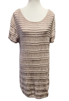 Vestido H&M Champaign Brillante Encubrimiento Manga Corta Talla Grande Festival Playa Natación Foto 1 de 4