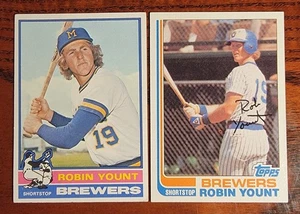 1976 Topps - Robin Yount #316 And 1982 Yount Topps #435 - Picture 1 of 2