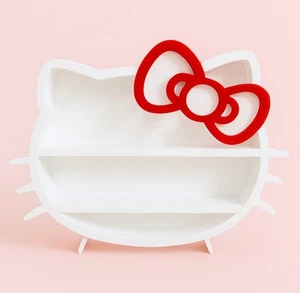 HELLO KITTY Minivers Shelf Display with Bow - 10 x 8 x 2 Inches - Customizable ! - Picture 1 of 6