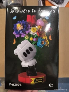 Flower Bouquet Building Blocks Display Stand Artificial Fake Plants Botanical Ad - Picture 1 of 10
