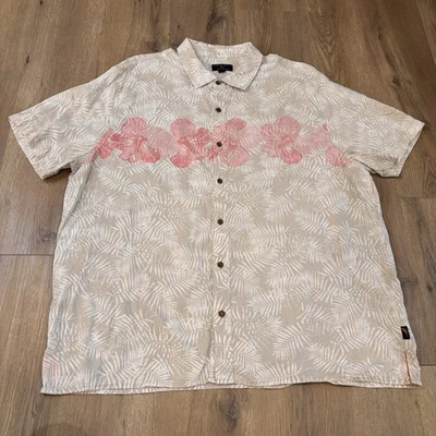 Margaritaville Men’s Island Reserve Linen Blend Hawaiian Button Up Shirt 2XL - Image 1 of 4