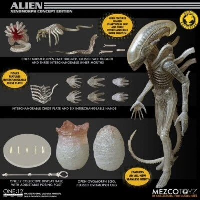 Mezco Exclusivo One:12 Collective Alien Xenomorph Concept Edition Sin usar, en caja Foto 1 de 4