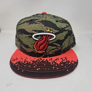New Era 59FIFTY NBA Miami Heat Hardwood Classics Camo Fitted Hat - Size 7 7/8 - Picture 1 of 3