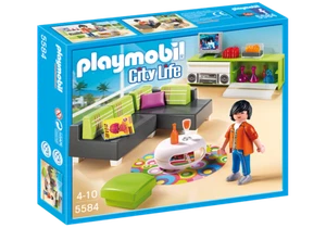 PLAYMOBIL 5584 Modern Living Room Modern Luxury House City Life Dollhouse NEW - Picture 1 of 1