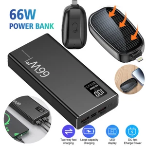 30000mAh Portable Power Bank 66W USB LCD External Battery Charger For Cell Phone - Picture 1 of 51