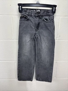 Dickies Youth Jeans Size 4 Black Distressed Faded Pyramids Punk Grunge - Picture 1 of 21