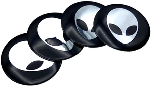 4-Pack Aluminum Alien Wheel Cap Decal Stickers for Auto Car Truck 56mm 2.20" - Picture 1 of 6