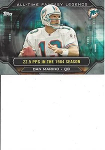 2015 Topps All-Time Fantasy Legends Dan Marino Miami Dolphins - Picture 1 of 1