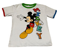 NEW Disney Junior MICKEY MOUSE Boys' White T-Shirt Size 7