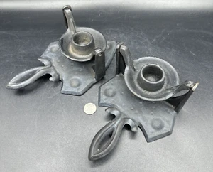 Vintage Pair of Yankee Forge Wall or Tabletop Cast Iron Moveable Candle Holders - Picture 1 of 12