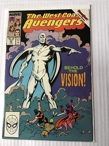 WEST COAST AVENGERS # 45 WHITE VISION FIRST PRINT MARVEL COMICS - Imagen 1 de 1