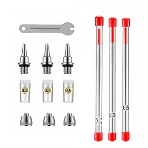 New Airbrush Nozzle Needle Replacements for Airbrushes Spray Gun 0.2/0.3/0.5mm - Picture 1 of 17