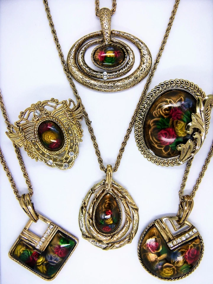 SCHMUCKSET ANTIK - DESIGN NEU HALSKETTE BROSCHE SET POSTEN MODESCHMUCK COLLIER - Bild 1 von 1