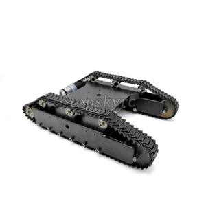 Metal RC Tank Chassis Smart Robot Chassis KT100 + 37# Motors W/O Hall Encoder ts - Picture 1 of 7