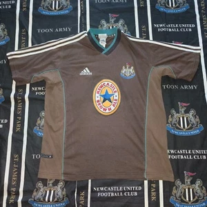 Vintage Newcastle United Training Football Shirt Jersey 1999 2000 Adidas Size L - Picture 1 of 14