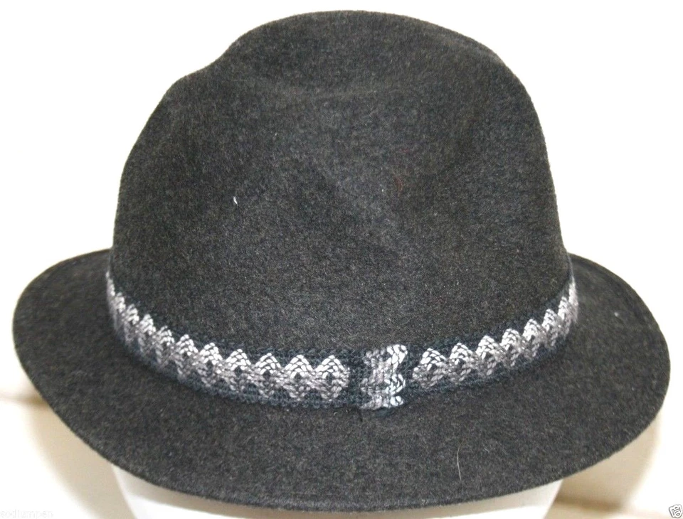 Vintage JC Penney's Wool Gray Fedora Hat Cap Derby Size 7 Hipster 1950's 60's - Image 1 of 4