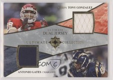 2006 Ultimate Collection Dual Jersey /99 Tony Gonzalez Antonio Gates #UD-GG HOF