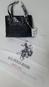 Handtasche Schwarz Umhängetasche  edle Damen Tasche von U.S. Polo ASSN.