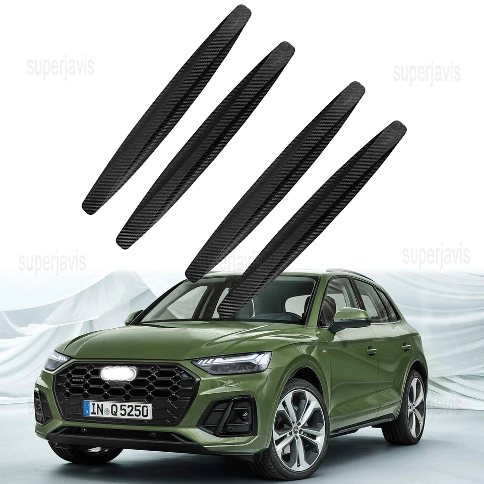 Pegatina protectora de parachoques de tira anticolisión de grano de fibra de carbono para Audi Q5 Foto 1 de 4