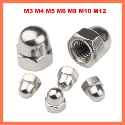 Hutmutter Edelstahl V2A Edelstahl hohe Form A2 Muttern M3 M4 M5 M6 M8 M10 M12 - Bild 1 von 4