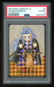 Final Fantasy Japanese Carddass 6 05 Setzer Gabbiani #5 Prism PSA 6 82219512 - Picture 1 of 2