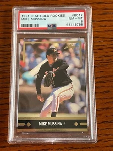 MIKE MUSSINA 1991 LEAF GOLD PSA 8 ROOKIE CARD 65445758 - Picture 1 of 2