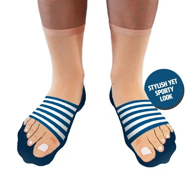Novelty Slider Joke Socks Blue Flip Flop Style Unisex UK Size 5-11 Ginger Fox - Image 1 of 4