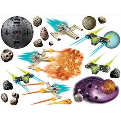 Galaxy Props 3" to 48" Outer Space Spaceship Party Plastic Wall Decoration - Image 1 of 1