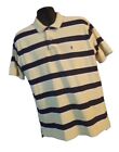 Polo by Ralph Lauren Yellow/ Blue Stripe Short Sleeve Shirt Size L, Pre-owned