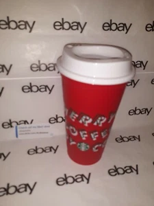 10 Starbucks  Red Reusable to go Cup 16 oz Plastic Coffee Holiday LIMITED - Picture 1 of 3