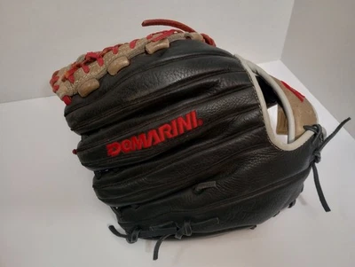 (Raro) Guante de cuero DEMARINI Insane Dedication SB/BB 11,75” DERECHO, topo/rojo/negro Foto 1 de 4