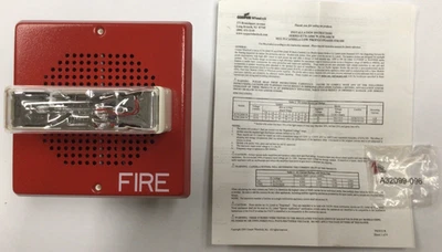 Cooper Wheelock ET70-24MCW-FR Fire Alarm Strobe Speaker Red Wall Mount 24V - Image 1 of 4