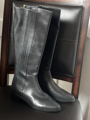 Calvin Klein Finley Cow Silk Boots 34E5514 Black Women's Size 7 - Image 1 of 4