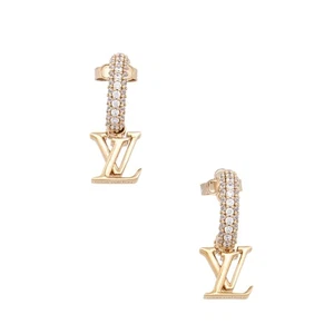 Pendientes de aro icónicos Louis Vuitton de cristal LV - Imagen 1 de 3