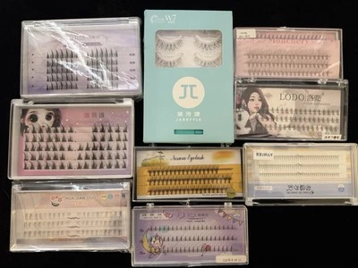 Estilos mixtos de pestañas postizas - $2 cada uno o 3 por $5 - pestañas naturales, tenues, en racimo Foto 1 de 4