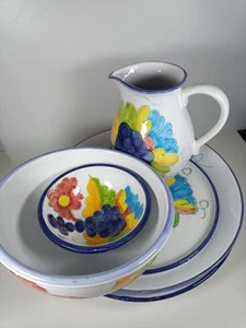 Vintage Himark Celina Portugal Pottery Tableware Plates Bowls Jug Floral - Picture 1 of 24