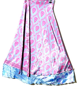 Incredible-art Vintage Seta Sari Magic Wrap Gonna Reversibile Hippie Sarong - Foto 1 di 7