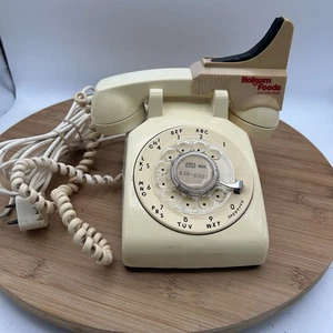 Teléfono de escritorio giratorio Western Elec blanco crema vintage años 60 con cable - Imagen 1 de 6