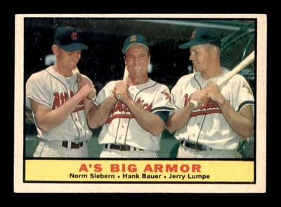 1961 Topps #119 Siebern/Bauer/Lumpe A s большой доспехи EX/EX + X3596087 - Изображение 1 из 3