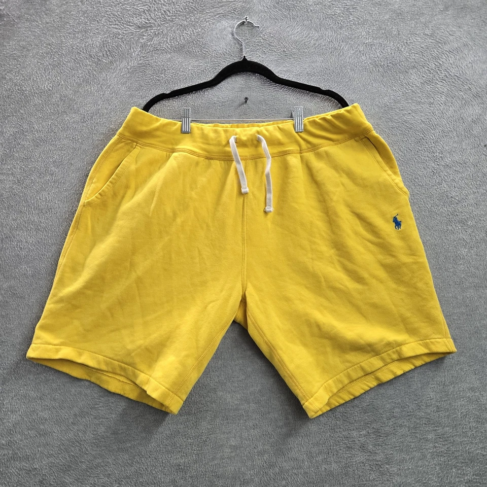 Polo Ralph Lauren мужчин шорты XL желтый пони вышивка Activewear пот читать - Изображение 1 из 4