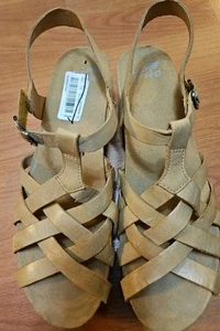 Dansko Tinley Wedge Sandals Tan Sz EU42/US 11.5-12 DISPLAY MODEL - Picture 1 of 7