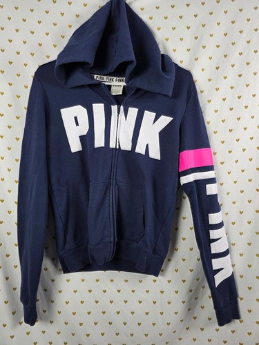 UNDERCOVER Felpa rosa Victorias secret piccola con cappuccio giacca full zip